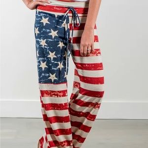 🇺🇸 American Flag Casual Striped Baggy Pants Size XL